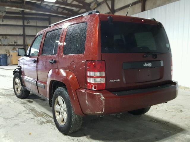 1J8GN28K69W528341 - 2009 JEEP LIBERTY SP ORANGE photo 3