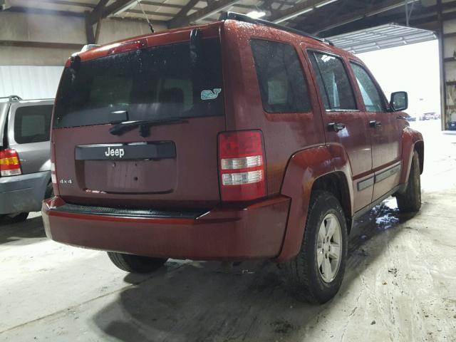 1J8GN28K69W528341 - 2009 JEEP LIBERTY SP ORANGE photo 4