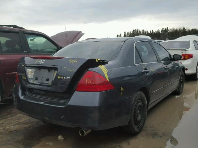 1HGCM56797A810168 - 2007 HONDA ACCORD EX GRAY photo 4