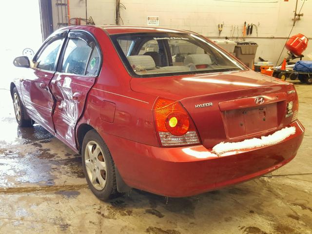 KMHDN46D26U249918 - 2006 HYUNDAI ELANTRA GL MAROON photo 3