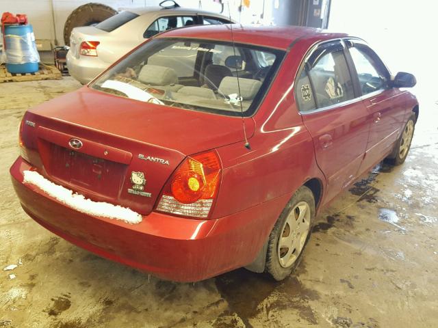 KMHDN46D26U249918 - 2006 HYUNDAI ELANTRA GL MAROON photo 4