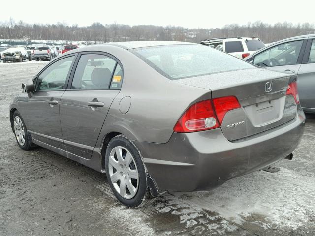 1HGFA165X7L068803 - 2007 HONDA CIVIC LX BROWN photo 3