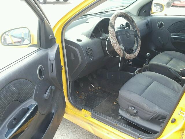 KL1TD66687B771764 - 2007 CHEVROLET AVEO BASE Сары фото 5
