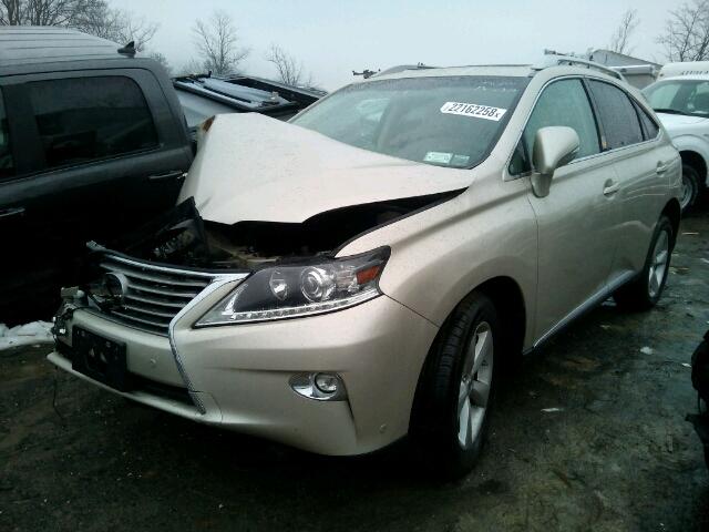 2T2BK1BA0FC253599 - 2015 LEXUS RX 350 GOLD photo 2