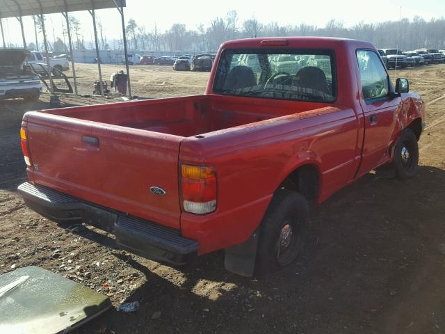 1FTYR10C2XTA24592 - 1999 FORD RANGER RED photo 4