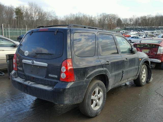 4F2CZ96125KM13671 - 2005 MAZDA TRIBUTE S BLACK photo 4