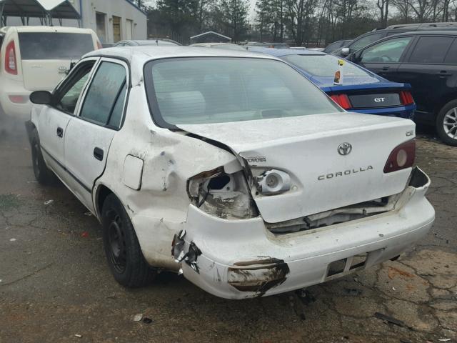 1NXBR12E21Z494221 - 2001 TOYOTA COROLLA CE WHITE photo 3