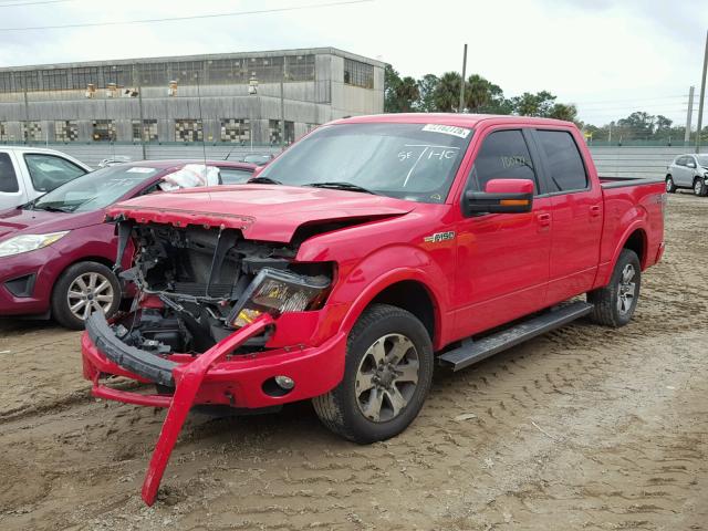 1FTFW1CF6CFB23804 - 2012 FORD F150 SUPER RED photo 2
