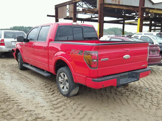 1FTFW1CF6CFB23804 - 2012 FORD F150 SUPER RED photo 3