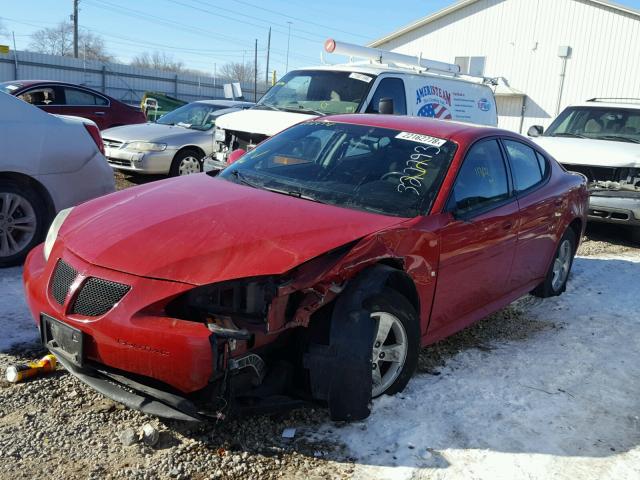 2G2WP552981125046 - 2008 PONTIAC GRAND PRIX RED photo 2