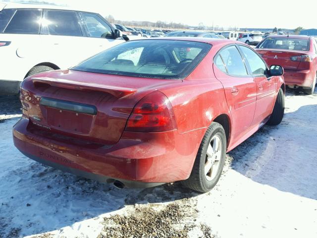 2G2WP552981125046 - 2008 PONTIAC GRAND PRIX RED photo 4