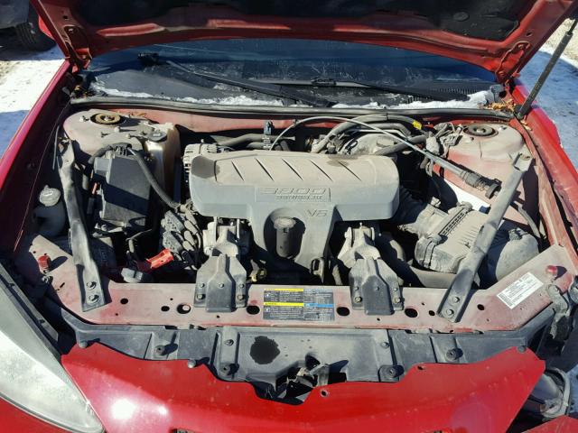 2G2WP552981125046 - 2008 PONTIAC GRAND PRIX RED photo 7