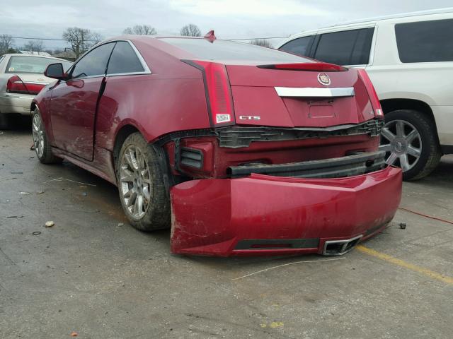 1G6DK1EDXB0163578 - 2011 CADILLAC CTS PERFOR BURGUNDY photo 3