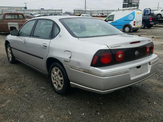 2G1WF52E749327174 - 2004 CHEVROLET IMPALA SILVER photo 3