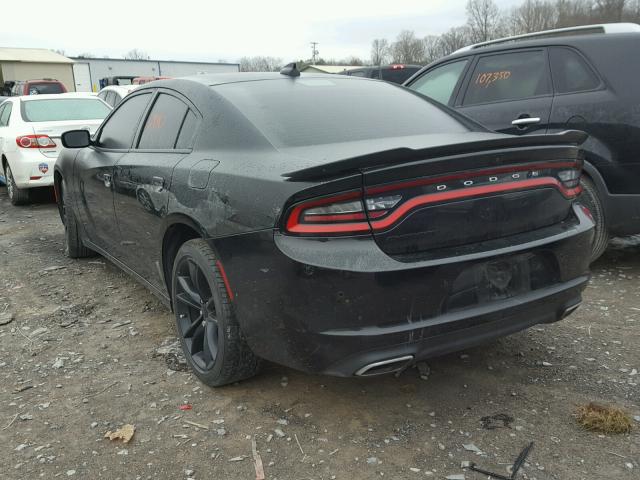 2C3CDXHG1GH242527 - 2016 DODGE CHARGER SX BLACK photo 3