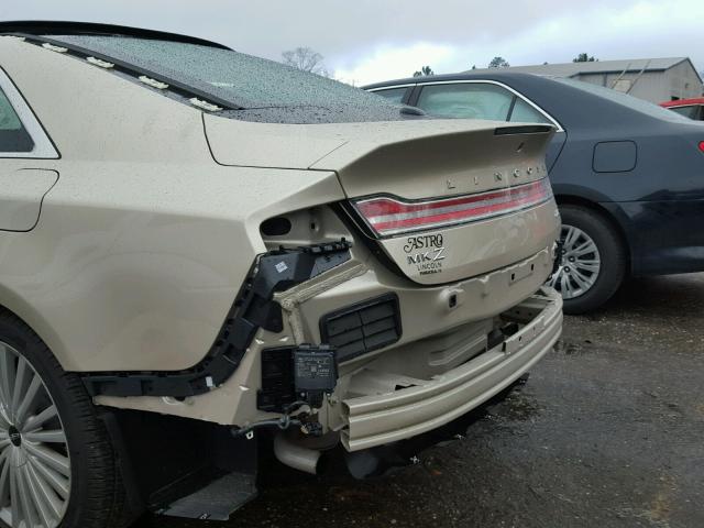 3LN6L5E94HR622081 - 2017 LINCOLN MKZ RESERV GOLD photo 9