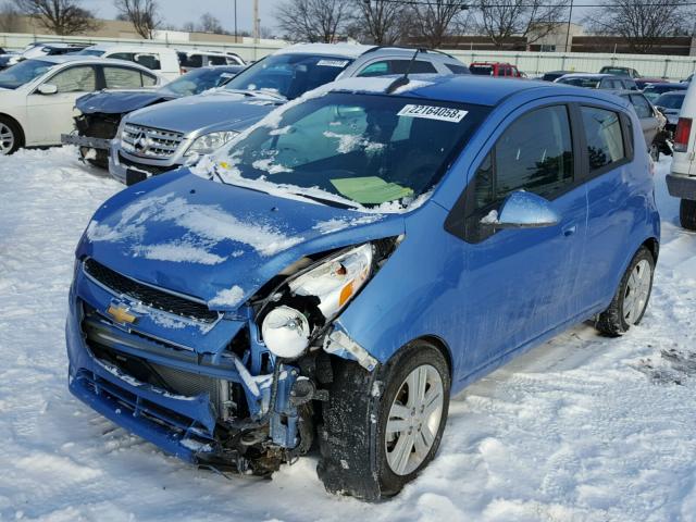 KL8CB6S99FC724288 - 2015 CHEVROLET SPARK LS BLUE photo 2