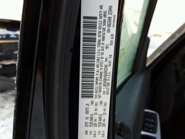 1J8GN58KX9W503346 - 2009 JEEP LIBERTY LI BLACK photo 10