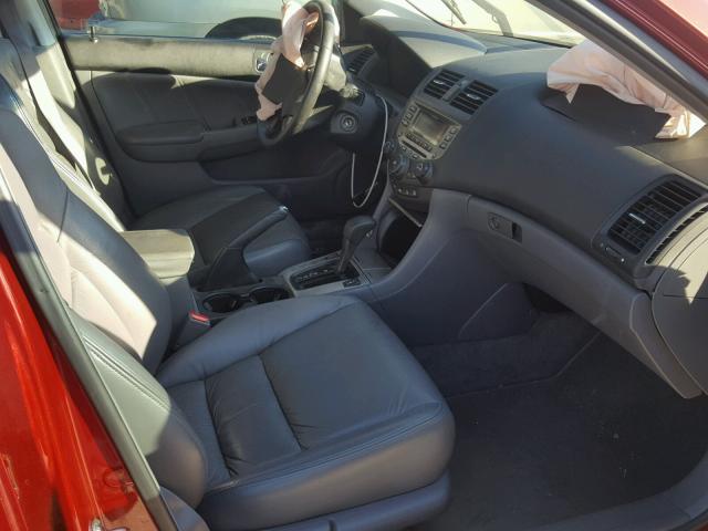 1HGCM56847A069310 - 2007 HONDA ACCORD EX RED photo 5