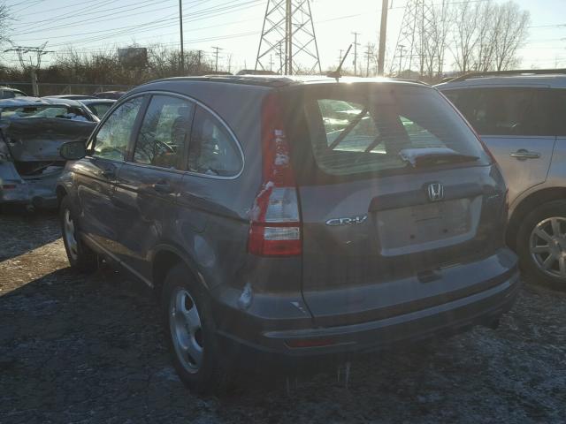 5J6RE4H35BL035885 - 2011 HONDA CR-V LX GRAY photo 3