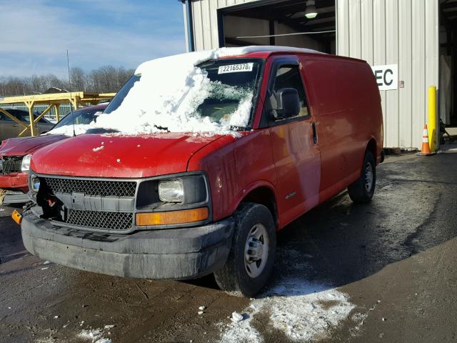 1GCGG25V661105199 - 2006 CHEVROLET EXPRESS G2 RED photo 2