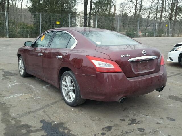 1N4AA51EX9C824291 - 2009 NISSAN MAXIMA S BURGUNDY photo 3