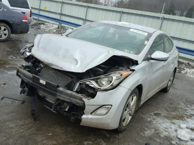 KMHDH4AE3DU866443 - 2013 HYUNDAI ELANTRA GL SILVER photo 2