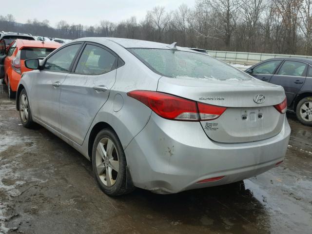 KMHDH4AE3DU866443 - 2013 HYUNDAI ELANTRA GL SILVER photo 3