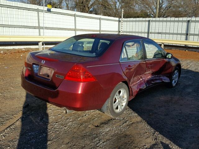 1HGCM56876A140997 - 2006 HONDA ACCORD EX RED photo 4