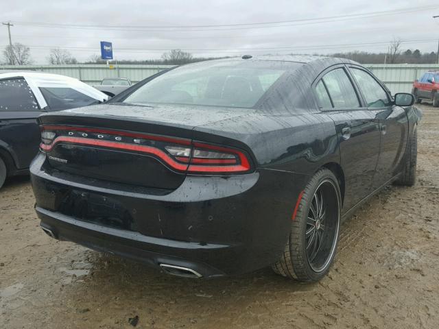 2C3CDXBG3GH109244 - 2016 DODGE CHARGER SE BLACK photo 4