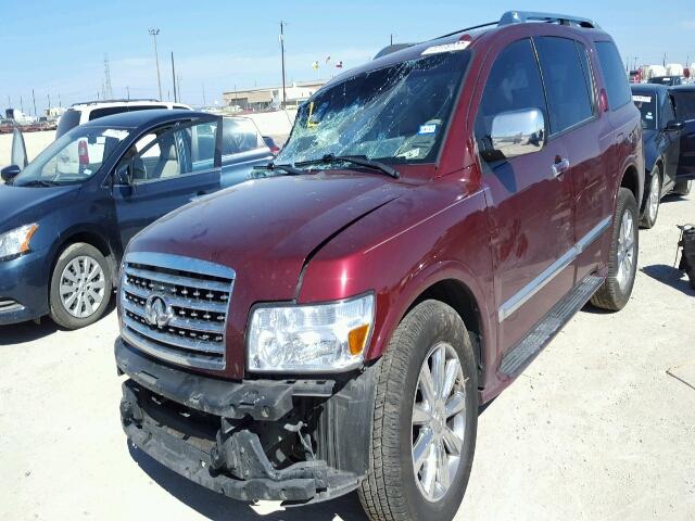 5N3ZA0NFXAN906388 - 2010 INFINITI QX56 BURGUNDY photo 2