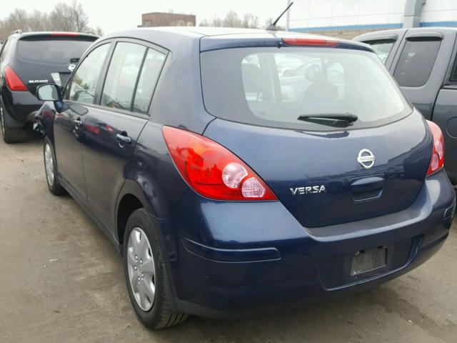 3N1BC13E57L386959 - 2007 NISSAN VERSA S BLUE photo 3