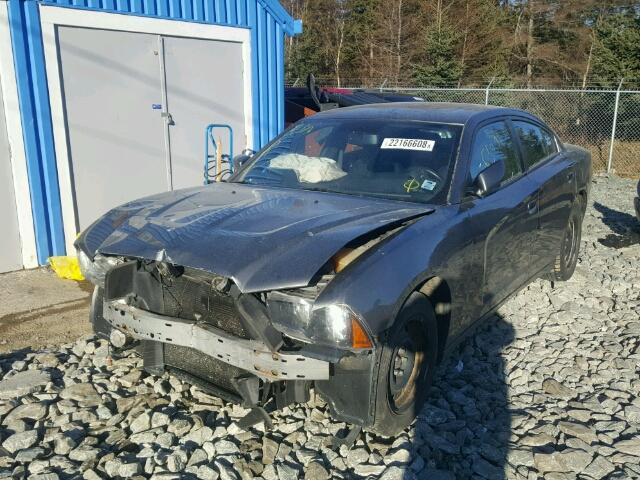 2B3CL3CG8BH583609 - 2011 DODGE CHARGER GRAY photo 2