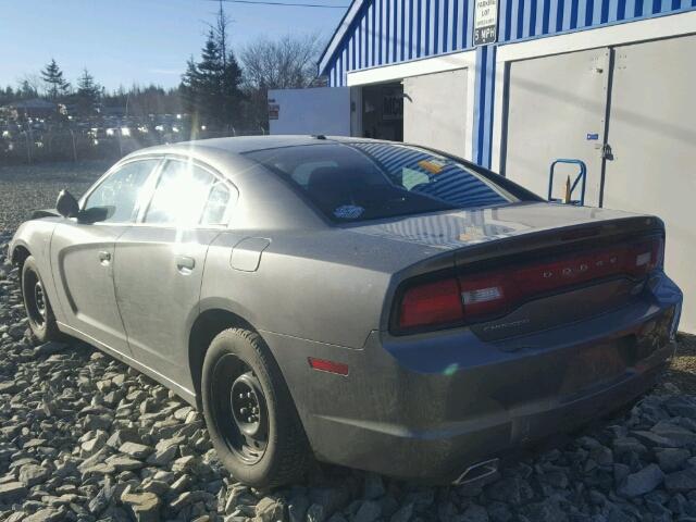 2B3CL3CG8BH583609 - 2011 DODGE CHARGER GRAY photo 3