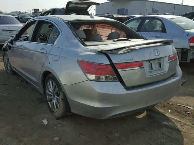 1HGCP2F89BA151922 - 2011 HONDA ACCORD EXL SILVER photo 3