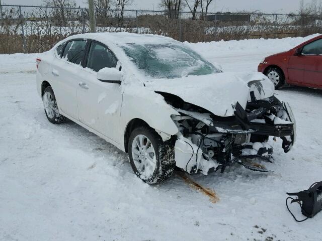 3N1AB7AP1FL696451 - 2015 NISSAN SENTRA S WHITE photo 1