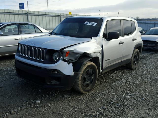 ZACCJAAT6FPB43157 - 2015 JEEP RENEGADE S SILVER photo 2
