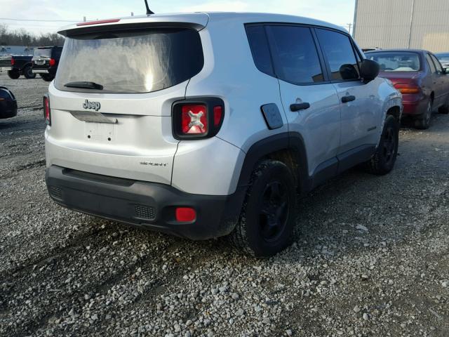 ZACCJAAT6FPB43157 - 2015 JEEP RENEGADE S SILVER photo 4