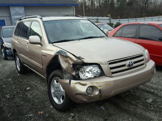 JTEEP21A950068739 - 2005 TOYOTA HIGHLANDER TAN photo 1