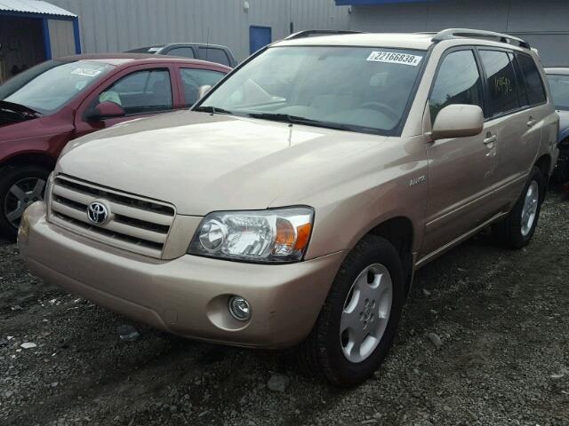 JTEEP21A950068739 - 2005 TOYOTA HIGHLANDER TAN photo 2