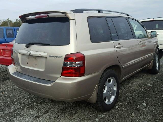 JTEEP21A950068739 - 2005 TOYOTA HIGHLANDER TAN photo 4