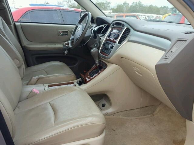 JTEEP21A950068739 - 2005 TOYOTA HIGHLANDER TAN photo 5