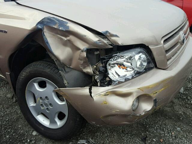 JTEEP21A950068739 - 2005 TOYOTA HIGHLANDER TAN photo 9