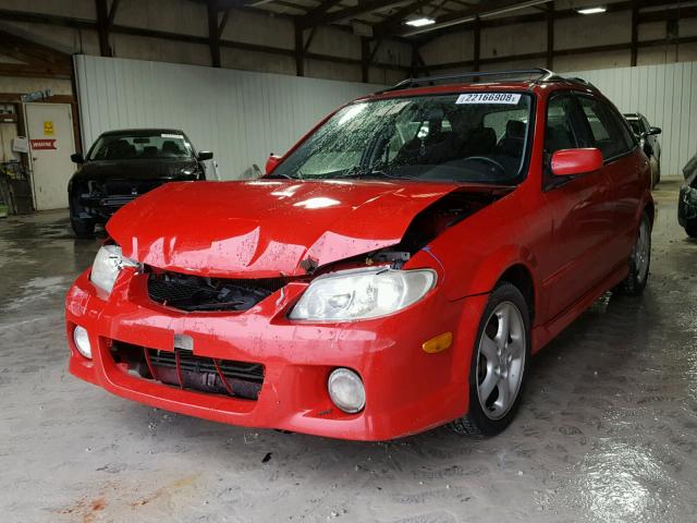 JM1BJ246521505870 - 2002 MAZDA PROTEGE PR RED photo 2