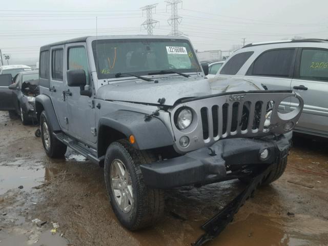 1C4BJWDG3EL263881 - 2014 JEEP WRANGLER U GRAY photo 1