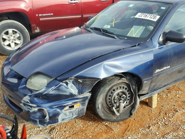 1G2JB124327161266 - 2002 PONTIAC SUNFIRE SE BLUE photo 9