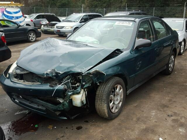 2HGEJ6616YH543318 - 2000 HONDA CIVIC BASE 绿色 照片 2