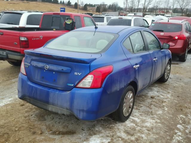 3N1CN7AP5GL805205 - 2016 NISSAN VERSA S BLUE photo 4