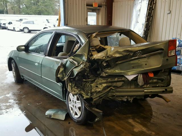 2HGES16533H547581 - 2003 HONDA CIVIC LX GREEN photo 3