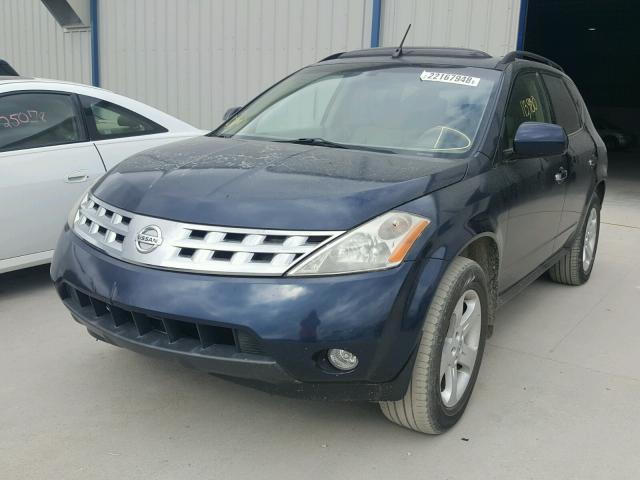 JN8AZ08T13W116340 - 2003 NISSAN MURANO SL BLUE photo 2